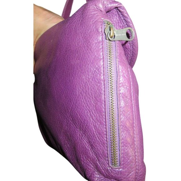 See By Chloe Purple & Silver Italian Leather Crossbody Handbag concealed pocket - Picture 8 of 14